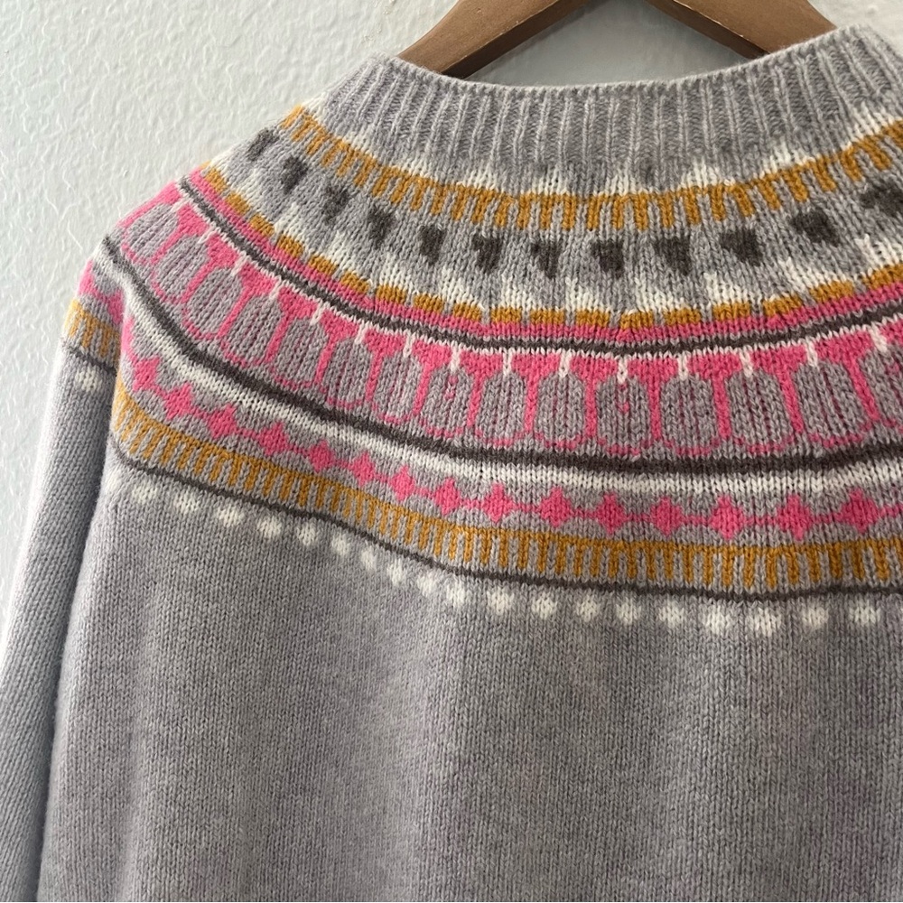 J. Crew Harley Of Scotland lambswool crewneck sweater Size Large - Picture 10 of 10